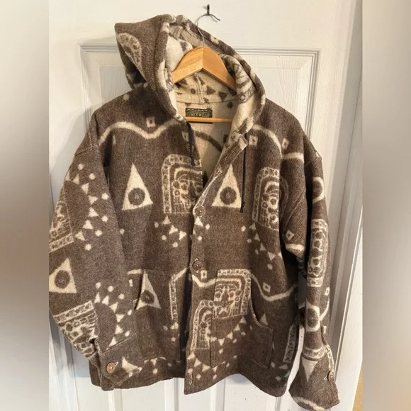 Reywear HEAVY Wool Jacket with Hood Handmade in Ecuador - Picture 1 of 4